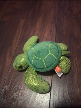 Green Plush Sea Turtle Small Pet Toy